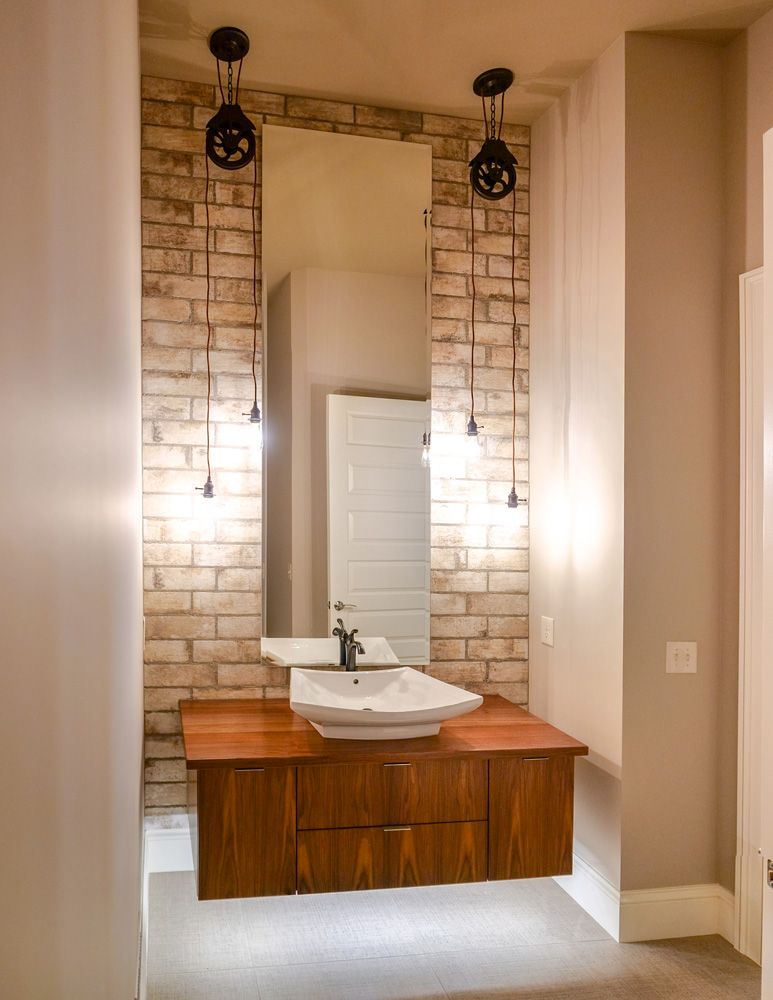 Finished interior in a custom home