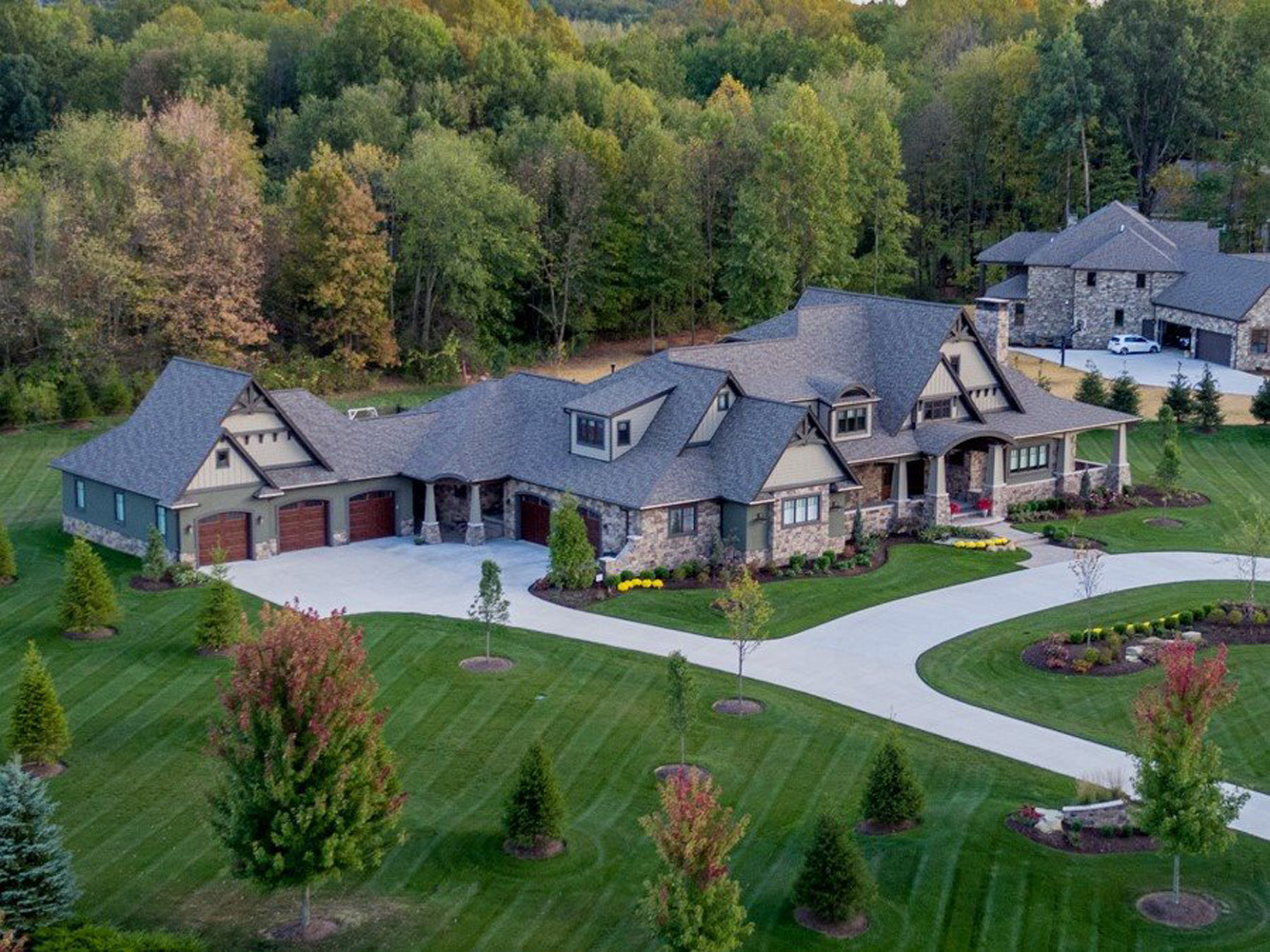 Completed custom home exterior