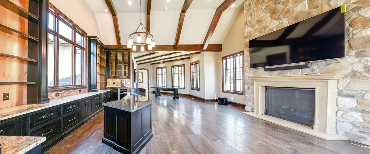 Finished room in a custom home